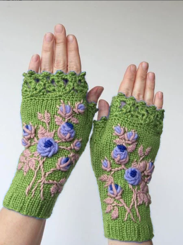 Blue Casual Gloves & Mittens