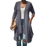 Long-sleeved irregular cardigan jacket