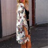 Casual Loose Printed Beach Long Cardigan