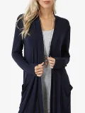 Solid Long Sleeve Basic Cardigan