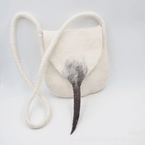 White Wool Women's Bags