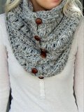 Round Neck Large Size Casual Vintage Daily Outside Autumn Knitted Scarves & Shawls