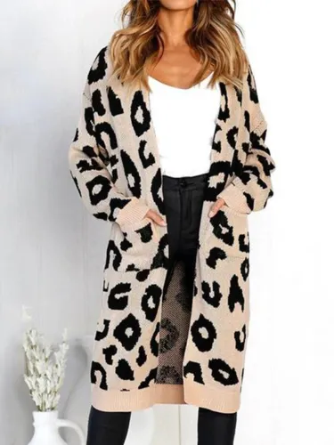 Casual Pocket  Long Section Cardigan
