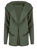 Lapel Plain Long Sleeve Blazer