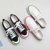 Women's Fashion Trend Color Matching Flat Canvas Sneakers
