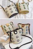 Women's Casual Zipper Woven Straw Leather Crossbody Bag