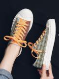 Casual And Comfortable Plaid Canvas Shoes
