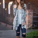 Fall/Winter Casual Long Sleeved Print Cardigan