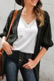 Shawl Collar Long Sleeve Holiday Outerwear