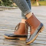 Date Pu Low Heel Boots