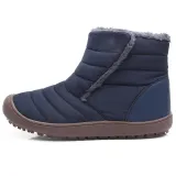 Large Size Unisex Waterproof Fur Lining Slip On Snow Boots