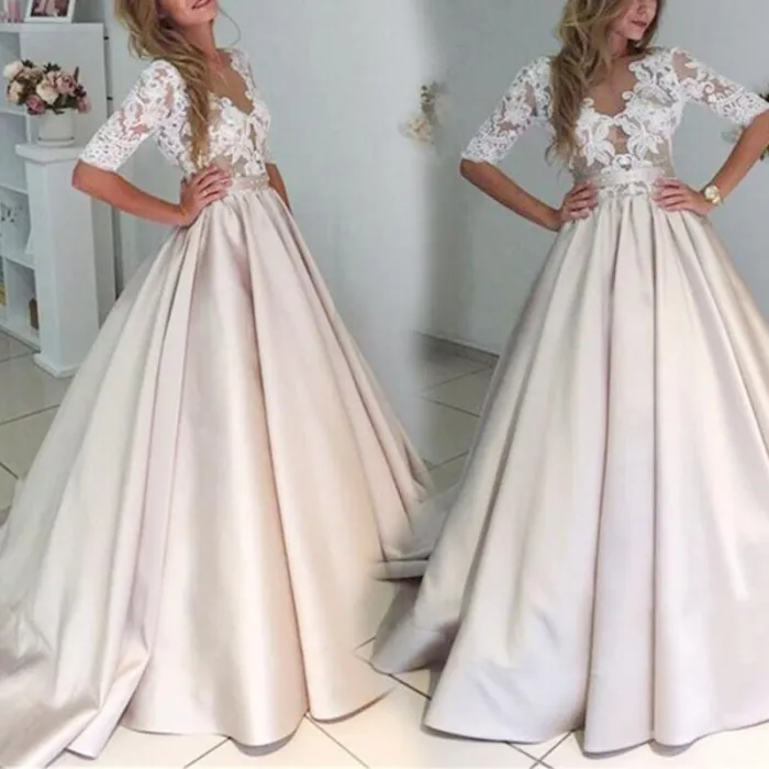 Fashion Lace Bow Belted Bare Back Bubble Maxi Dresses