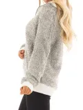 Paneled Long Sleeve Cashmere Sweaters