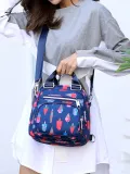 Floral Nylon Zipper Backpacks Crossbody Bags