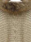 Batwing Lace Up Casual Plain Cocoon Sweaters & Cardigan
