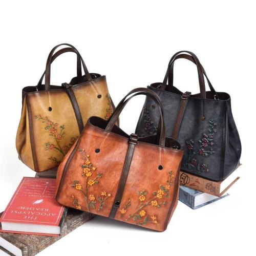 Leather vintage ethnic handbag