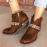 Pu All Season Chunky Heel Boots