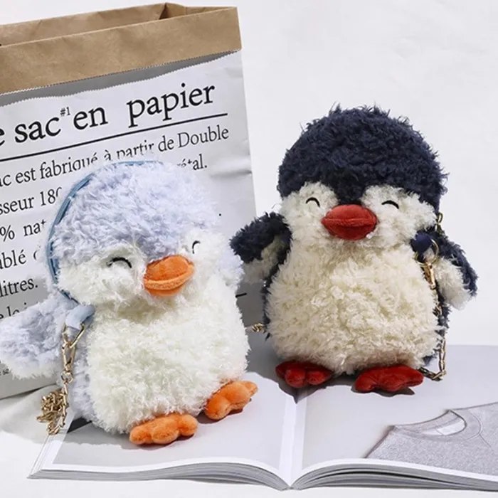 Womens Penguin Cute Zipper Crossbody Bags