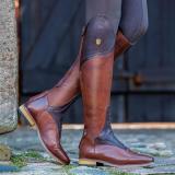 Women Color-block Riding Boots Low Heel Pu Boots