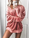 Scratching Velvet Pure Color Long-Sleeved Jacket