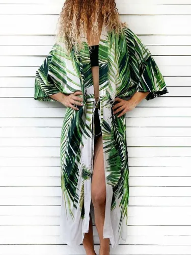 Beach Sexy Bikini Blouse   Swimsuit Cardigan Dress