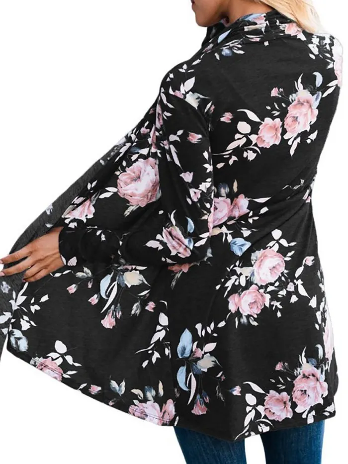 Cotton Floral Casual Printed/Dyed Cardigan