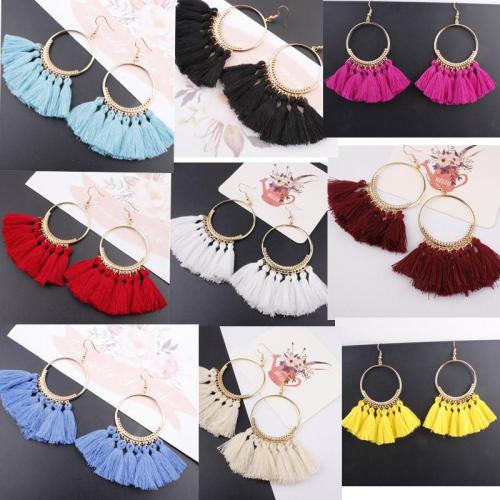 Ethnic Tassel Big Drop Bohemia Fashion Earrings