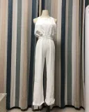 Sexy Backless Sleeveless Linen Jumpsuit