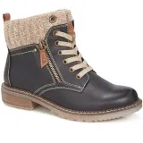Women Casual Knitted Cuff Ankle Warm Boots