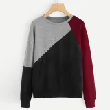 Round Neck Coloring Loose Sweater