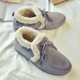 Women Warm Snow Booties Flat Heel Winter Slip On Boots
