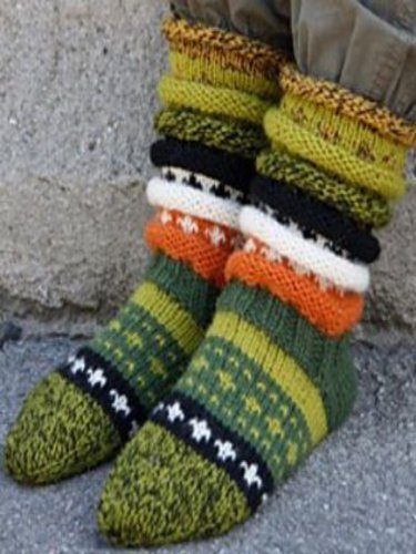 Green Knitted Underwear & Socks