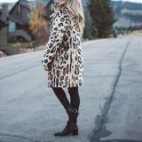 Leopard Fashion Lapel Long Sleeve Coats