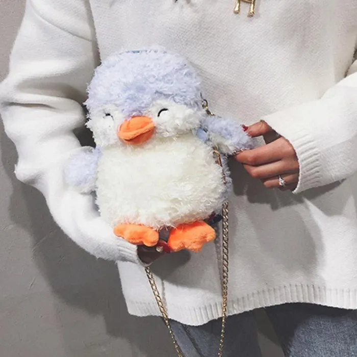 Womens Penguin Cute Zipper Crossbody Bags