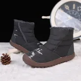 Large Size Unisex Waterproof Fur Lining Slip On Snow Boots