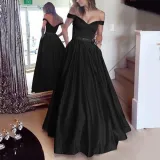 One Shoulder Waist Evening Dress
