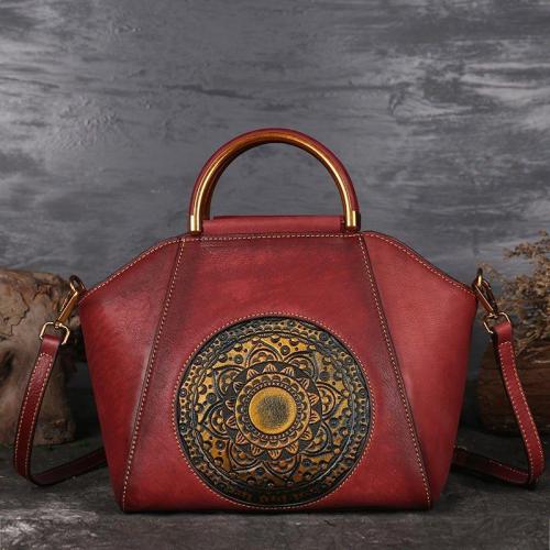 Genuine Leather Vintage Totem Designer Handbag Shoulder Bags