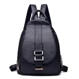 2 in 1 Women Leather Backpack+Crossbody Sling Shoulder Bag