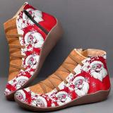 Comfy Christmas Boots Flat Heel Plus Size Party Shoes