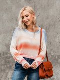 Multicolor Sweet & Cute Knitted Scoop Neckline Shirts & Tops