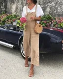 Linen Casual Fashion Strap Jumpsuit