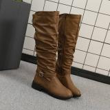 Womens Zipper Daily Chunky Heel Riding Knee High Boots