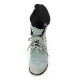 Women PU Booties Casual Comfort Lace Up Shoes