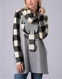 Christmas moose   printed plaid pile collarcoat Hoodies