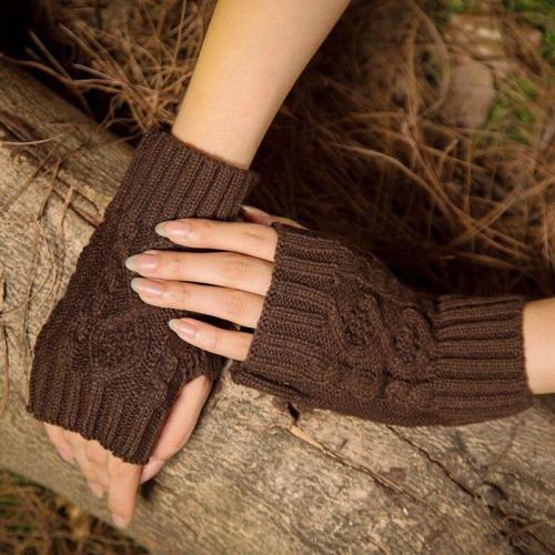 Warmer Solid Color Half-finger Wrist Gloves Accessories