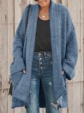 Solid Long Sleeve Casual Outerwear