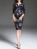 Sweet Heart  Floral Bodycon Dress