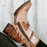Solid Chunky High Heel Martin Boots