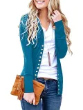Pink Polyester Solid Casual Sweater