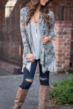 Fall/Winter Casual Long Sleeved Print Cardigan